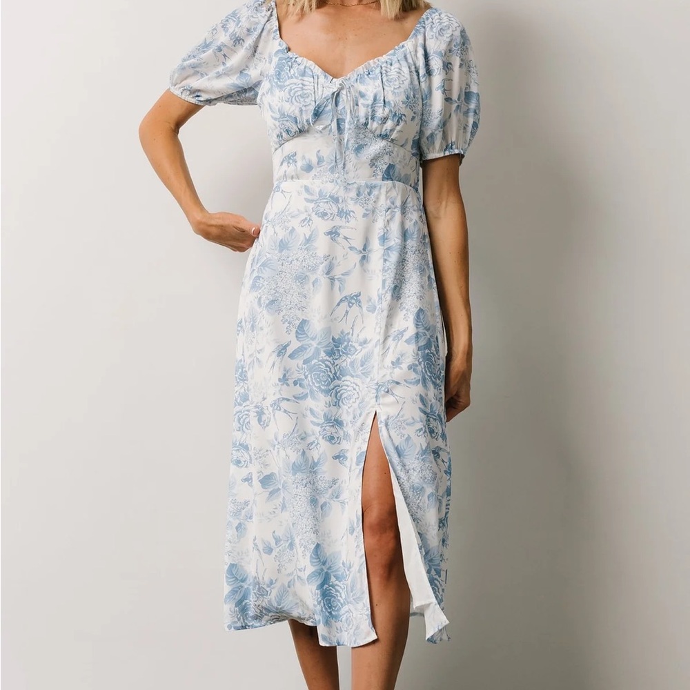 Baltic Born Cadence Midi Dress in Blue Floral